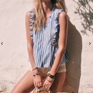 Sezane Denia blouse top size 36